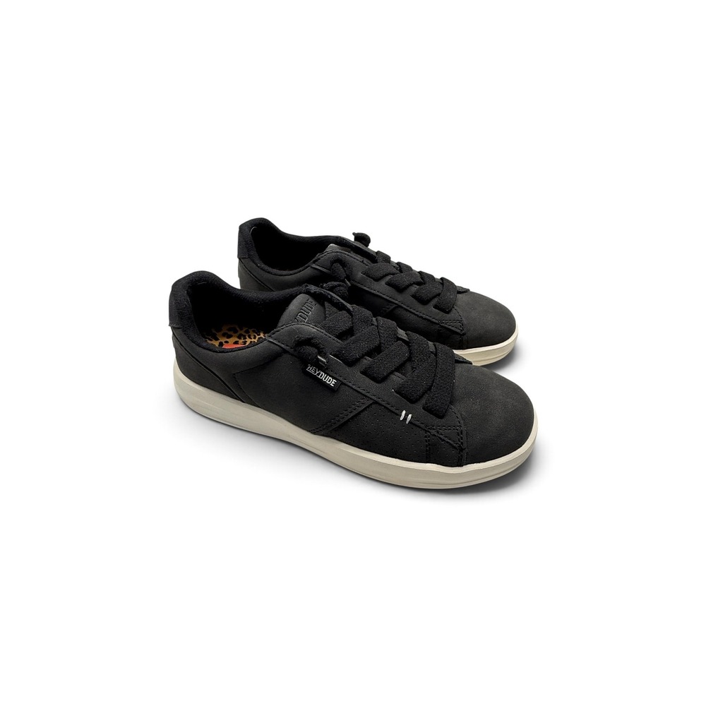Hey Dude Karina Duo Classic Black Canvas Sneakers Womens Size 8 44234-001